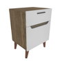 Hanah Home Losso Mesilla de Noche Blanco y Roble